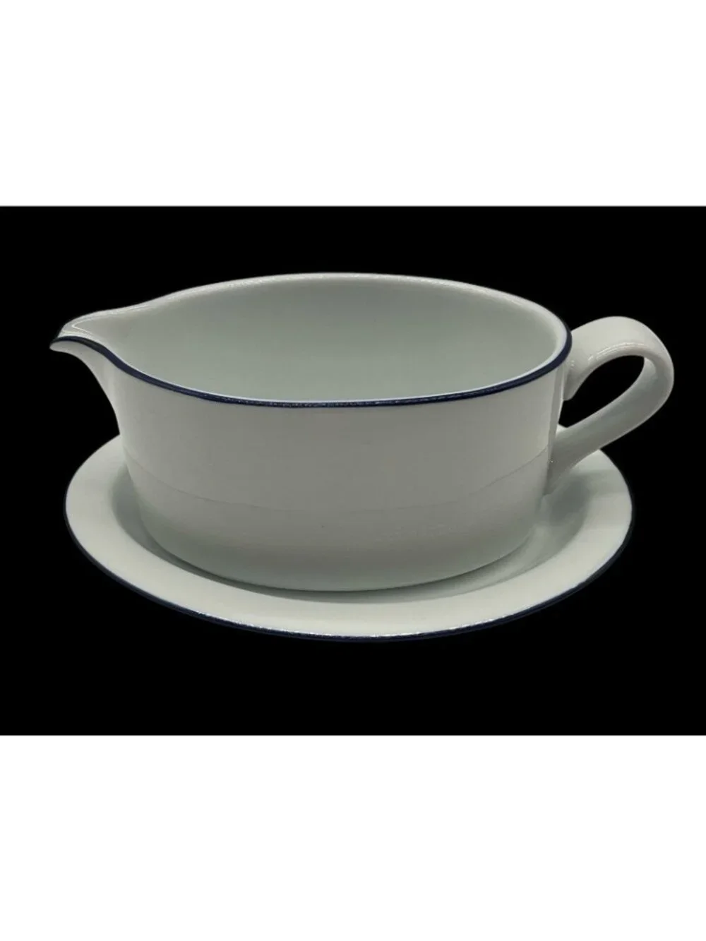 Dansk Bistro VTG Christianshaven White Gravy Boat and Underplate Set   Portugal